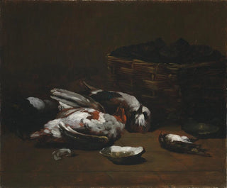GermainThodore Ribot - Still Life with Dead Birds and a Basket of Oysters.webp
