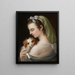 Una donna con un cocker spaniel inglese - Scuola tedesca — quadro incorniciato alla parete