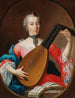 Una donna elegante con un liuto - Scuola tedesca — vista dell’opera