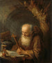 Un eremita - Gerrit Dou — vista dell’opera