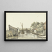 Vista della diga dell'Anello sul ponte Schulp che guarda verso il lato di Utrecht dell'Amstel - Gerrit Lamberts — quadro incorniciato alla parete