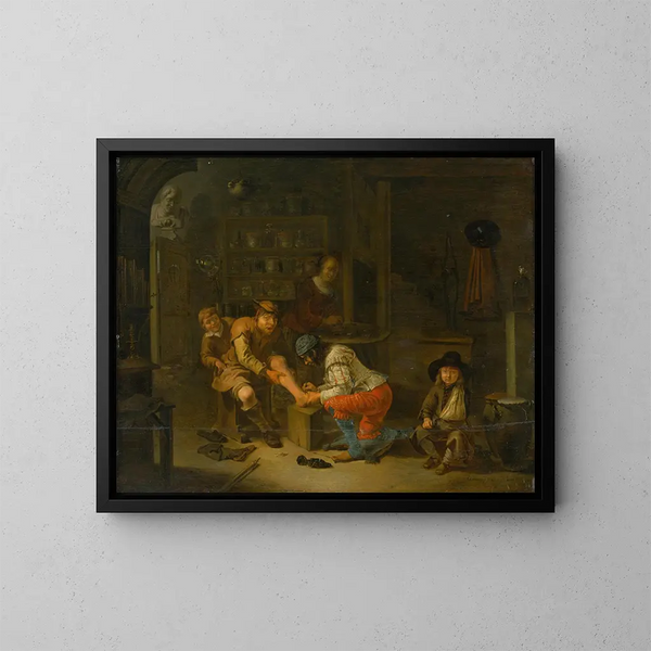 Alla farmacia - Gerrit Lundens — quadro incorniciato alla parete