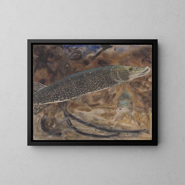 Due lucioles in un acquario visti di lato e di fronte - Gerrit Willem Dijsselhof — quadro incorniciato alla parete