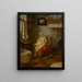 Interno con una madre che allatta - Gerrit Zegelaar — quadro incorniciato alla parete