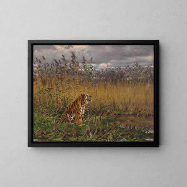 Un tigre dans un paysage - Géza Vastagh — quadro incorniciato alla parete