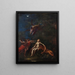 Il sonno di Adamo ed Eva - Giacomo Del Po — quadro incorniciato alla parete