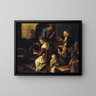 Giacomo Francesco Cipper - Domestic Scene with Musicians and Woman Spinning.webp