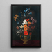 Fleurs dans un vase ornemental sur une table - Giacomo Recco — quadro incorniciato alla parete