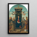La Vierge à l'Enfant en majesté avec les saints Michel, Bernardin de Sienne, Claire et Étienne - Gian Giacomo d'Alladio — quadro incorniciato alla parete