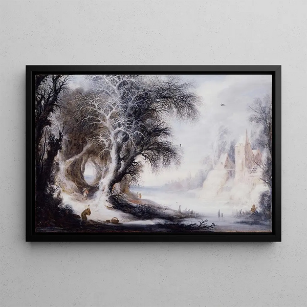 Paesaggio invernale - Gijsbrecht Leytens — quadro incorniciato alla parete