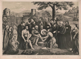 Giles  Silber - Our Saviour washing the feet of his disciples.webp