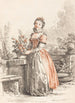 Una giovane donna in piedi in un parco - Gilles Demarteau l'Ancien — vista dell’opera