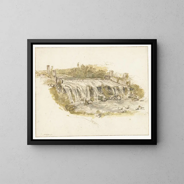 Cascata d'acqua - Gillis Neyts — quadro incorniciato alla parete