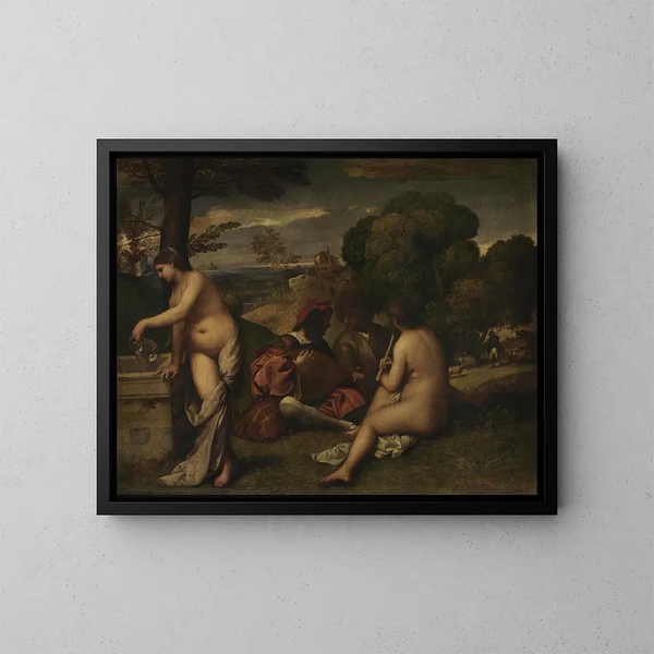 Concert pastorale - Giorgione — quadro incorniciato alla parete