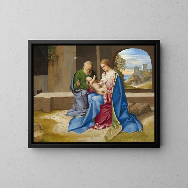La Sainte Famille - Giorgione — quadro incorniciato alla parete