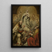 Adoration della Vergine Maria di San Pétrone e Denys l'Aréopagite - Giovanni Antonio Burrini — quadro incorniciato alla parete