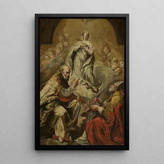 Giovanni Antonio Burrini - Adoration of Virgin Mary by St Petronius and Dionysius the Areopagite.webp