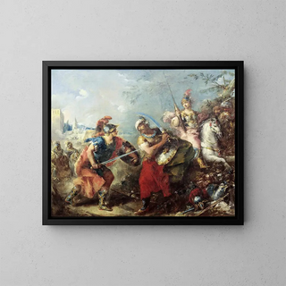 Giovanni Antonio Guardi - The Fight between Tancred and Argante With Clorinda in the Background.webp