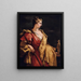 Noblesse che tiene una statua di Atena - Giovanni Antonio Pellegrini — quadro incorniciato alla parete
