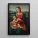 La Vierge à l'Enfant devant un paysage - Giovanni Antonio Sogliani — quadro incorniciato alla parete