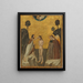 Il battesimo di Cristo - Giovanni Baronzio — quadro incorniciato alla parete