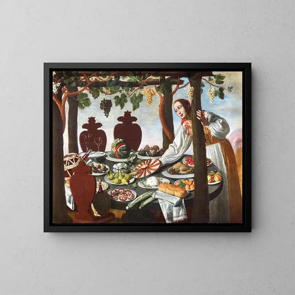 Allégorie delle stagioni o Allegorie dei sensi - Giovanni Battista Cartei — quadro incorniciato alla parete