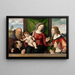 La Vierge et l'Enfant avec des saints et des donateurs - Giovanni Battista Cima da Conegliano — quadro incorniciato alla parete