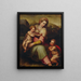 La Vierge à l'Enfant avec saint Jean-Baptiste enfant - Giovanni Battista Naldini — quadro incorniciato alla parete