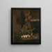 Natura morta con polli e uova - Giovanni Battista Recco — quadro incorniciato alla parete