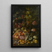 Nature morte di fiori e di frutti - Giovanni Battista Ruoppolo — quadro incorniciato alla parete