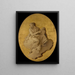 Figura allegorica di una donna con uno scudo o uno specchio - Giovanni Battista Tiepolo — quadro incorniciato alla parete