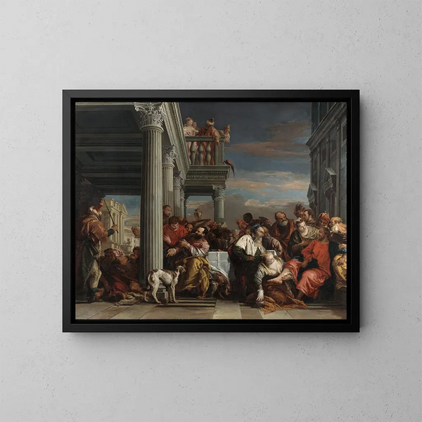 Il Cristo nella casa di Simon il Fariseo - Giovanni Battista Tiepolo — quadro incorniciato alla parete