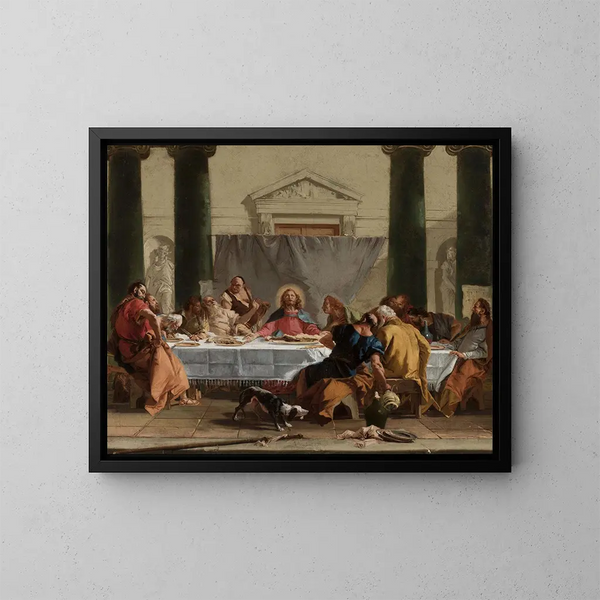 La Cena - Giovanni Battista Tiepolo — quadro incorniciato alla parete