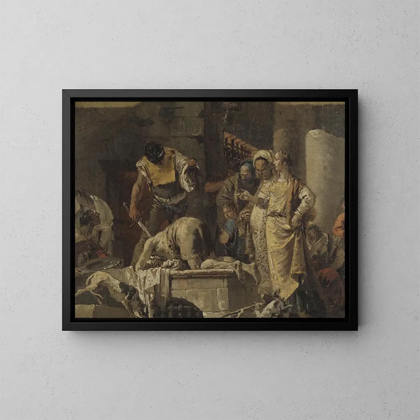 La decapitazione di san Giovanni Battista - Giovanni Battista Tiepolo — quadro incorniciato alla parete
