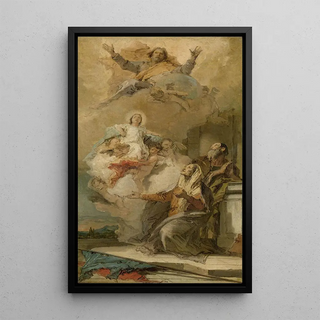 Giovanni Battista Tiepolo - The Immaculate Conception Joachim en Anna receiving the Virgin Mary from God the Father.webp