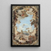 Ricchezza e benefici della monarchia spagnola sotto Carlo III - Giovanni Battista Tiepolo — quadro incorniciato alla parete