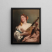 Donna con la mandolina - Giovanni Battista Tiepolo — quadro incorniciato alla parete