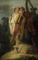 Giovane uomo con arco e grande faretra e il suo compagno con uno scudo - Giovanni Battista Tiepolo — vista dell’opera