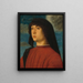 Ritratto di un giovane uomo in rosso - Giovanni Bellini — quadro incorniciato alla parete