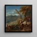 Paesaggio romano con un pastore e delle pecore - Giovanni Benedetto Castiglione — quadro incorniciato alla parete