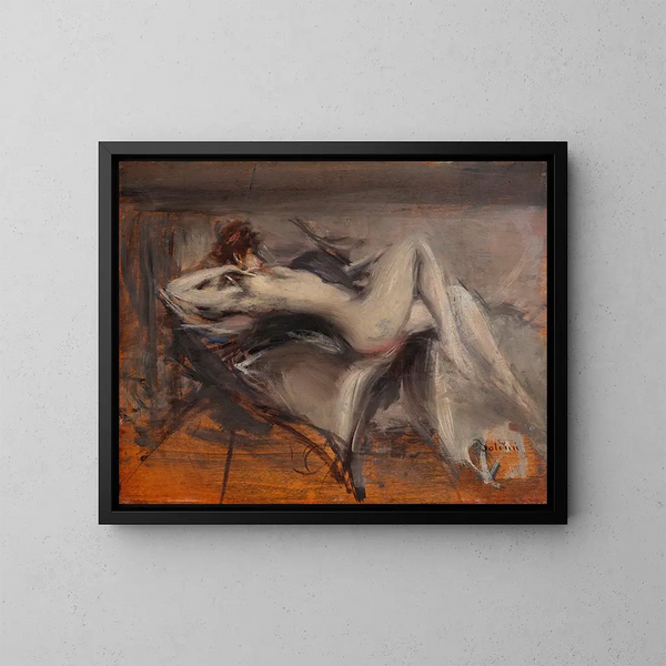 Nu femminile - Giovanni Boldini — quadro incorniciato alla parete