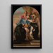 Vierge à l'Enfant avec trois saints - Giovanni Domenico Tiepolo — quadro incorniciato alla parete