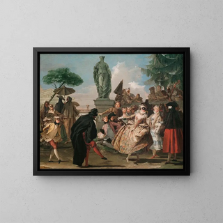 Le Menuet - Giovanni Domenico Tiepolo — quadro incorniciato alla parete