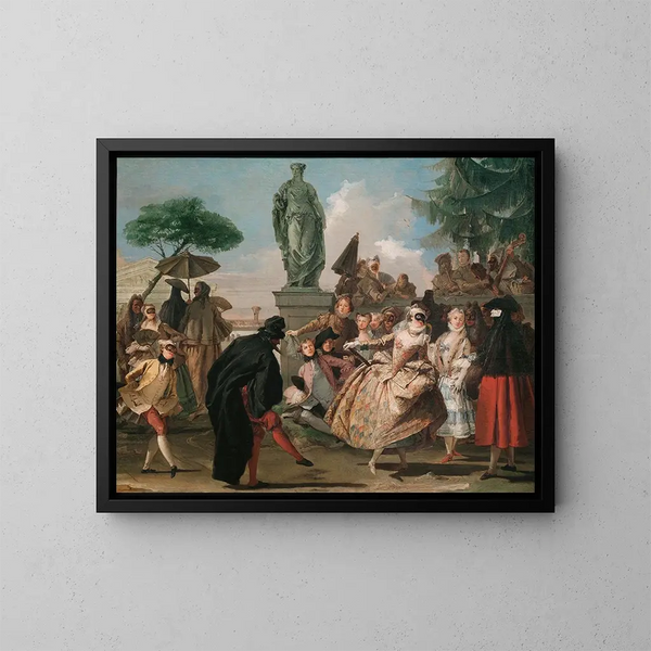 Le Menuet - Giovanni Domenico Tiepolo — quadro incorniciato alla parete