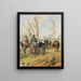 Butteri in Maremma - Giovanni Fattori — quadro incorniciato alla parete