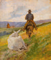 Buttero a cavallo e mulo bianco - Giovanni Fattori — vista dell’opera