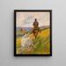 Buttero a cavallo e mulo bianco - Giovanni Fattori — quadro incorniciato alla parete
