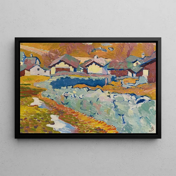 Préprintemps à Stampa - Giovanni Giacometti — quadro incorniciato alla parete