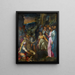 La risurrezione di Lazzaro - Giovanni Girolamo Muziano — quadro incorniciato alla parete