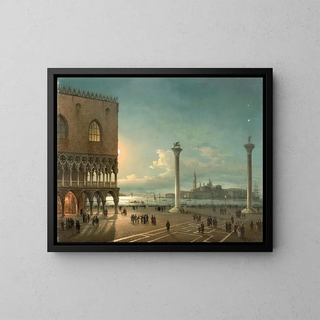 Giovanni Grubacs - The Piazzetta di San Marco in moonlight Venice.webp
